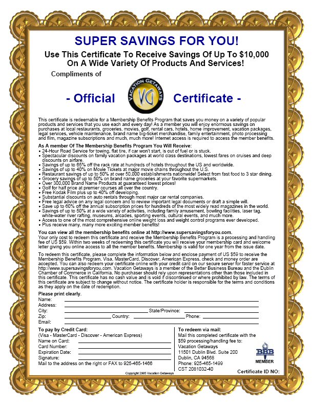 Certificate Page Borders